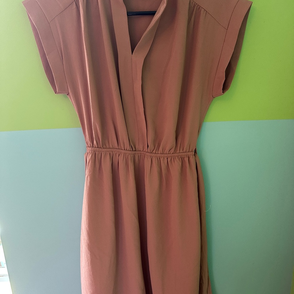 Pink Flutter Sleeve Midi Sundress